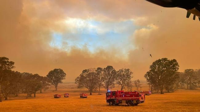 Bushfire burning in the Grampians. Picture: Hamilton Fire Brigade