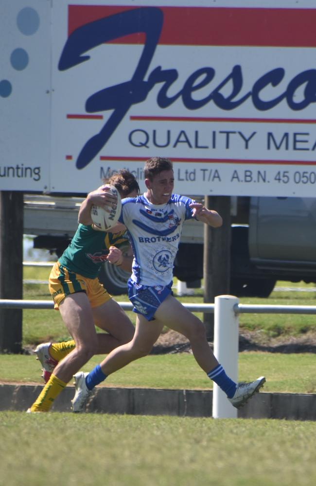 Ben McLean for Ignatius Park against St Brendan's College in the Aaron Payne Cup round seven match in Mackay, August 4, 2021. Picture: Matthew Forrest