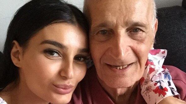 The late David Nabulsi (right), who was assaulted at Bupa Aged Care Seaforth, with his daughter Ayda Celine who installed a hidden camera when she suspected abuse. Picture: Supplied