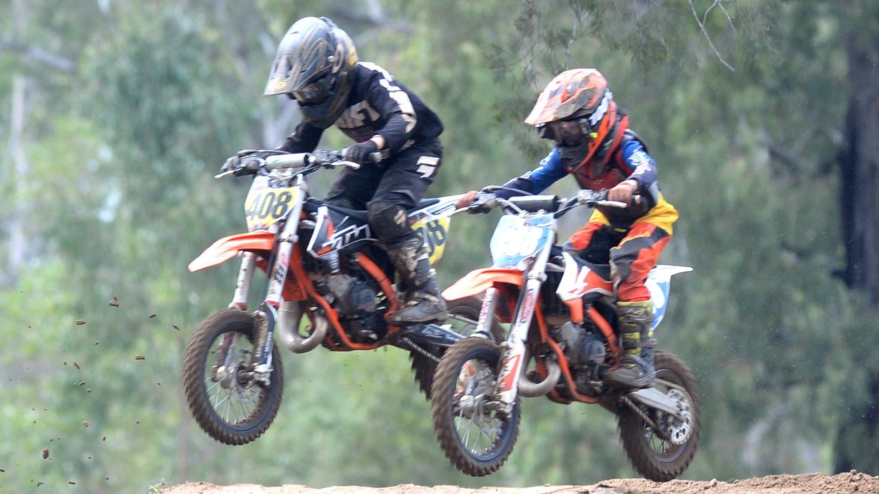 Keegan Corney and Chace Wilkinson at the RADMX club day.