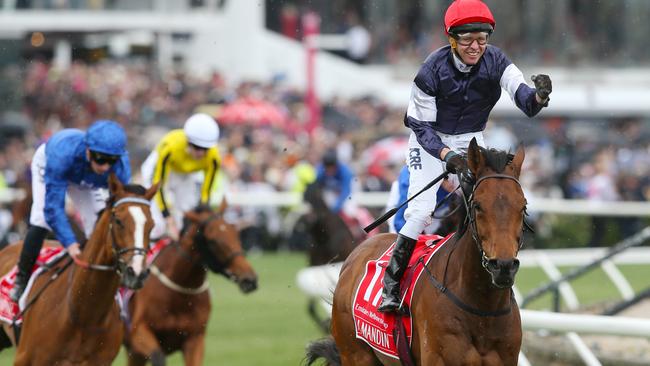 Almandin gave Kerrin McEvoy his second win in the Melbourne Cup.