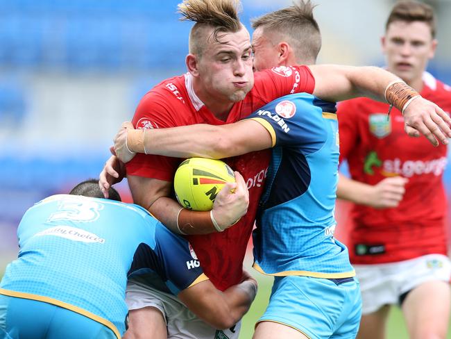 Jacob Host during his U20s days with the Dragons. Photo: Richard Gosling