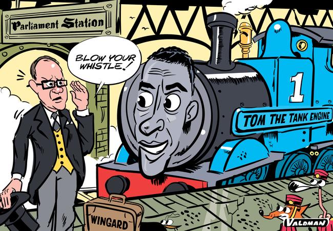 Corey Wingard has asked Tom Koutsantonis to hand over emails regarding a transport contract to the ICAC. Cartoon: Jos Valdman