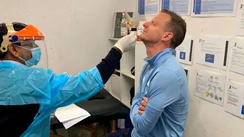 Sydney FC captain Alex Wilkinson is tested for COVID-19 ahead of the planned resumption of the A-League season.