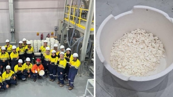 Separated Dy produced at Lynas Malaysia and the team. Picture: Supplied