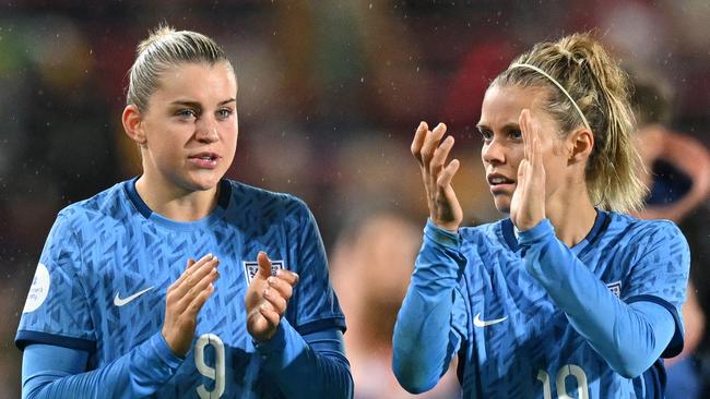 England defender Rachel Daly, right, says the Lionesses have not spoke about boycotting Nike over the commercial.