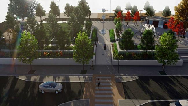 Part of the carpark will make way for the pedestrian plaza.