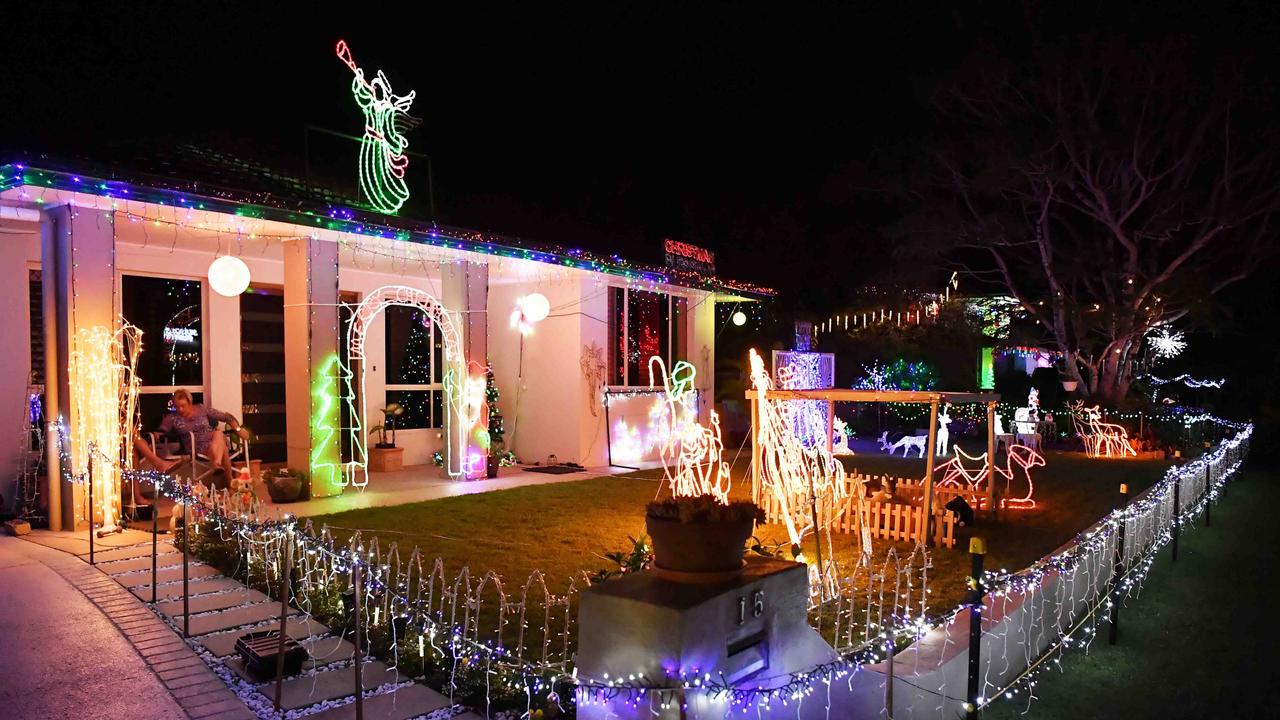 Christmas lights on Rainsford Place, Buderim. Picture: Patrick Woods.