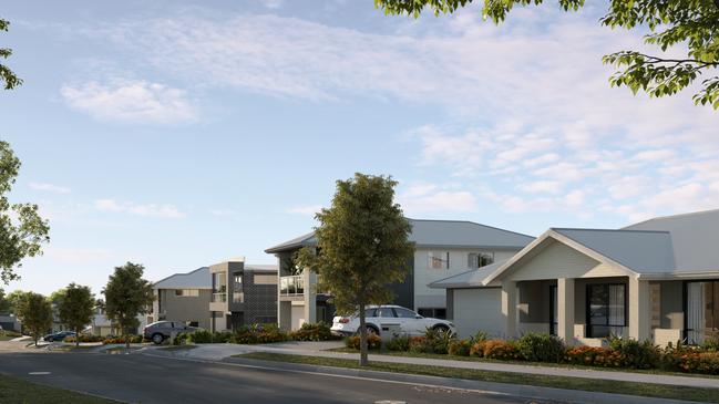 An artist's impression of 'Vale' - a house-and-land package development planned for Burpengary, which has almost sold out within a month of launching. Image supplied.