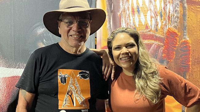 Anti-voice campaigners Warren Mundine and Jacinta Nampijinpa Price. Picture: Twitter