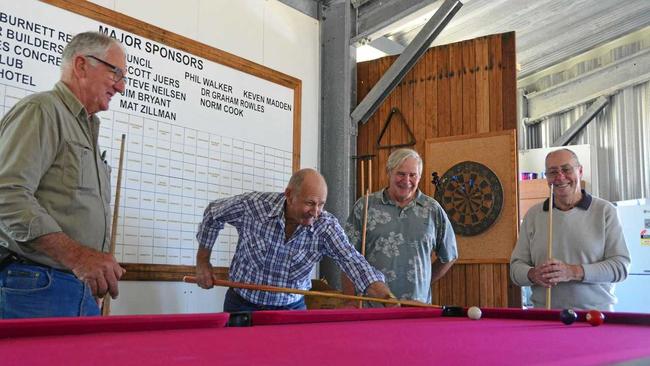 ENJOYING BANTER AND BILLIARDS: Gayndah Men's Shed installed their new officers for the 2018/2019 year. Picture: Felicity Ripper