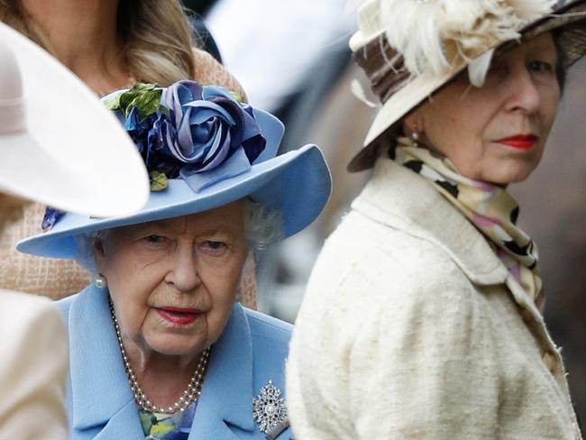 The Queen at Ascot with Princess Anne in 2019. Picture: AFP