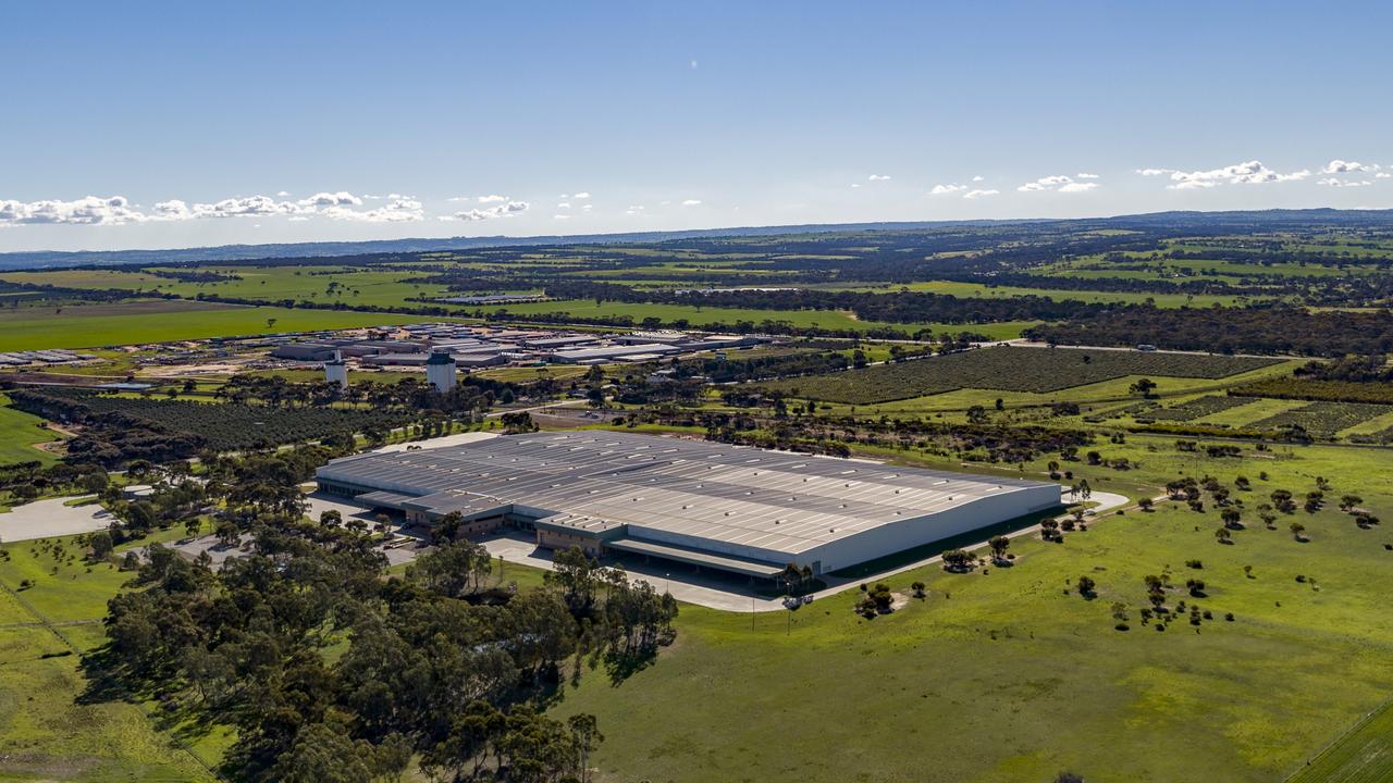 The former Big W distribution centre at Monarto South, now the hemp innovation precinct run by VALO’s sister company Vircura. Supplied by Knight Frank