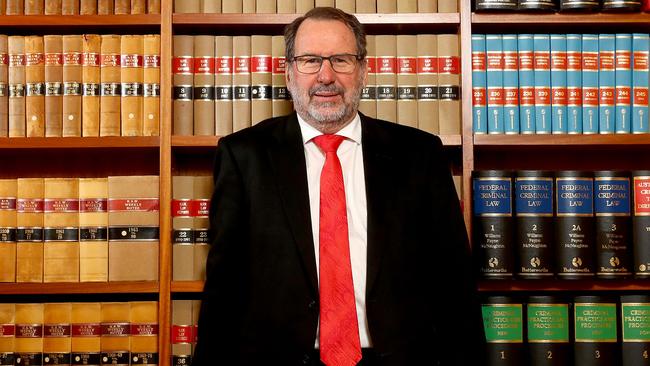 NSW Crime Commissioner Michael Barnes pictured in his offices on Kent St in Sydney. Picture: Toby Zerna