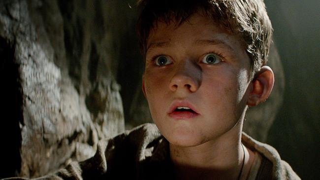 Scary scene ... Levi Miller in the movie Pan.