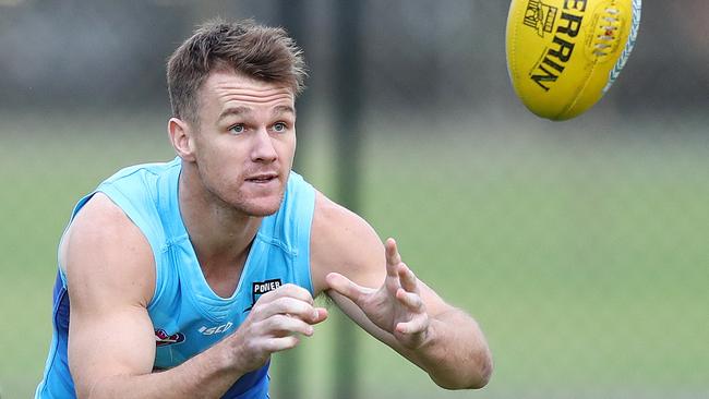 Robbie Gray ... didn’t see much of the ball against the Swans. Picture: Sarah Reed