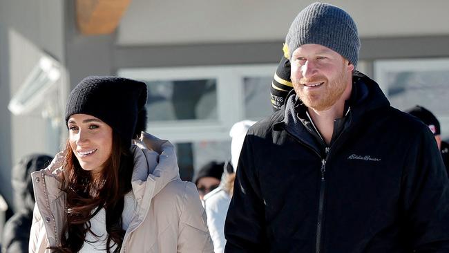 WHISTLER, BRITISH COLUMBIA - FEBRUARY 14: (L-R) Meghan, Duchess of Sussex and Prince Harry, Duke of Sussex attend Invictus Games Vancouver Whistlers 2025's One Year To Go Winter Training Camp on February 14, 2024 in Whistler, British Columbia.   Andrew Chin/Getty Images/AFP (Photo by Andrew Chin / GETTY IMAGES NORTH AMERICA / Getty Images via AFP)