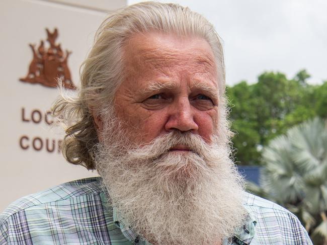 Darwin contractor Craig Williams outside the Darwin Local Court where he stands charged with industrial manslaughter over the death of a construction worker in April 2020. Picture: Pema Tamang Pakhrin