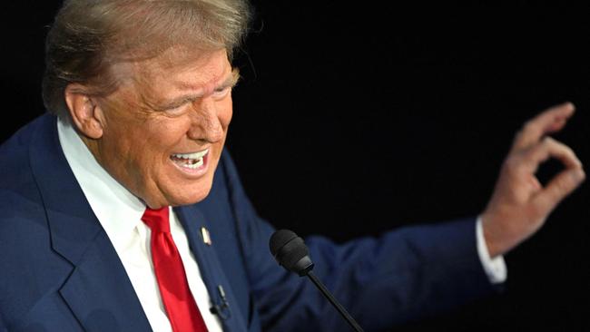 Donald Trump during the debate. Picture: Saul Loeb/AFP