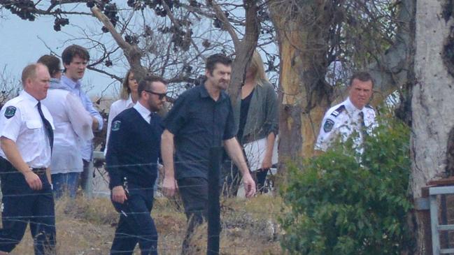 Alleged rapist Gene Bristow during a court visit to his property in Meningie Picture: AAP / Brenton Edwards