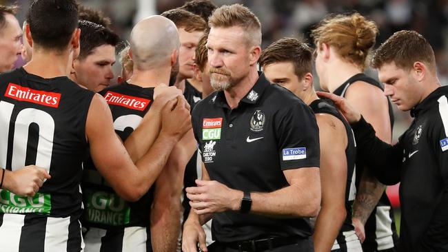 Nathan Buckley has flagged personnel changes after another Pies loss. Picture: AFL Photos/Getty Images