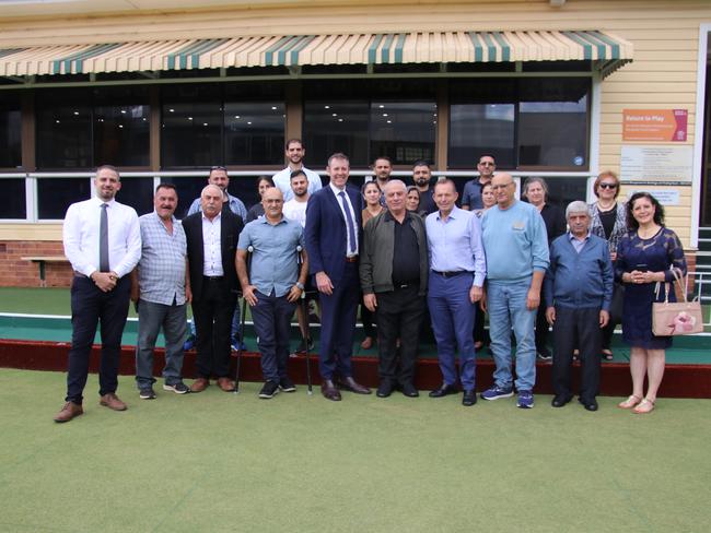 Former prime minister Tony Abbott and Groom MP Garth Hamilton meet with Syrian and Iraqi refugees in Toowoomba. Pictures: Garth Hamilton