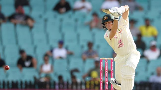 Smith batting during the fourth Test against England. Picture: Cameron Spencer/Getty Images