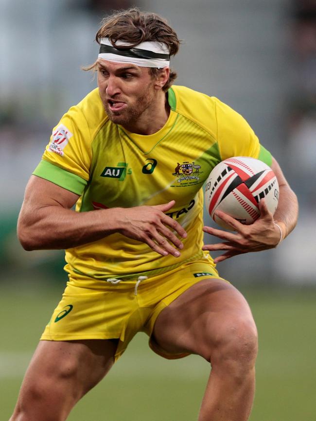 Lewis Holland in action for Australia.