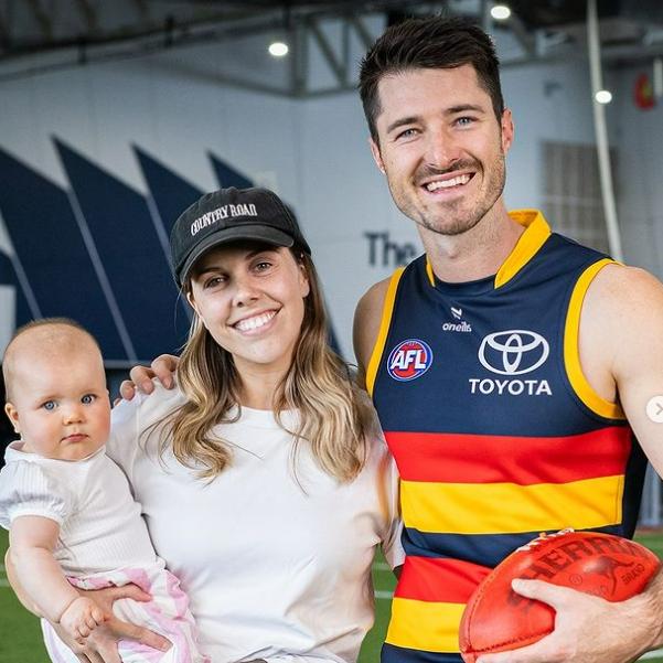 Neal-Bullen and wife Georgie Brinkworth with Zara, 11 months. Picture: Instagram