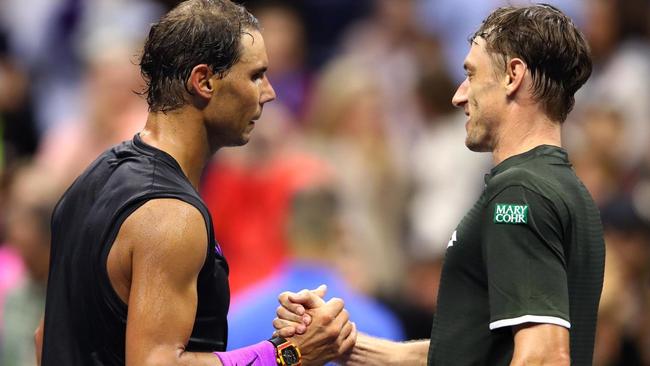Millman after a match against Rafael Nadal.