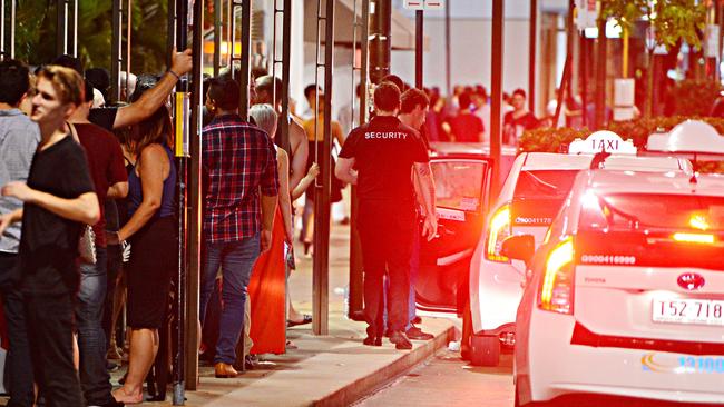 Townsville night out in Flinders Street just after lock-out. Picture: Zak Simmonds