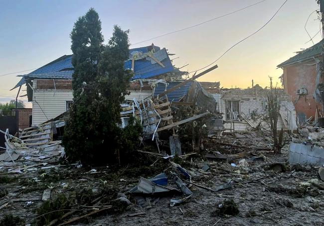 Kursk regional governor Alexei Smirnov released this photo to show the extent of the damage