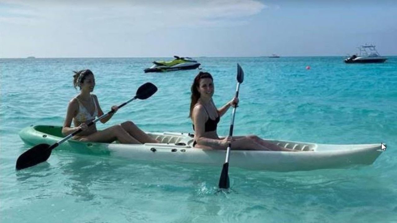 Fleur Messelink, the wife of Hakan Ayik on holidays with a friend in the Maldives. Picture: Facebook