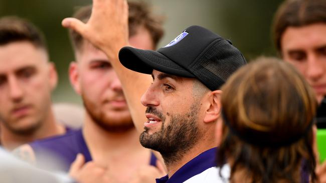 Templestowe coach Nick Batsanis. (Photo by Josh Chadwick)