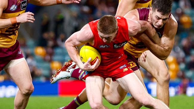 Matt Rowell was quiet against the Lions. Picture: Russell Freeman/AFL Photos via Getty Images