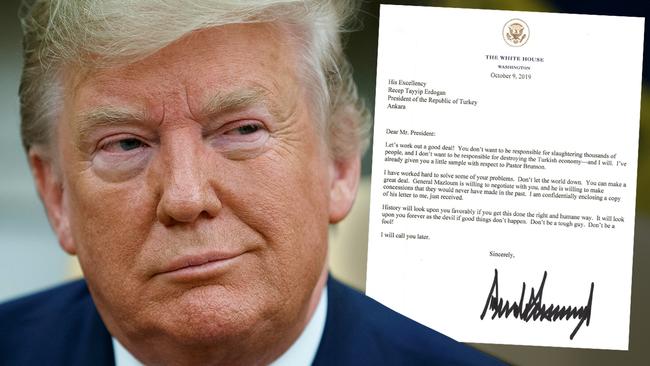 Donald Trump and his extraordinary letter to Turkey's President Erdogan.