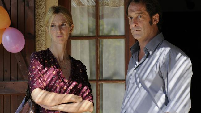 Sandrine Kiberlaine and Vincent Lindon and in a scene from <em>Mademoiselle Chambon</em>