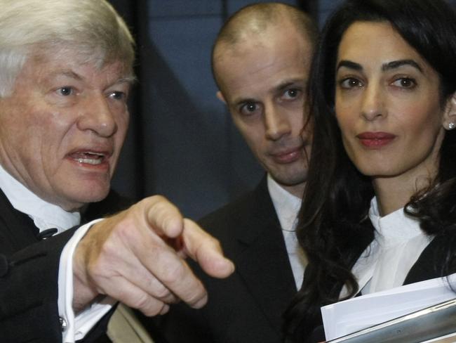Geoffrey Robertson is another member of the legal team representing Armenia. Picture: AP Photo/Christian Lutz.