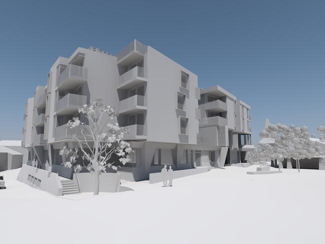 An artist’s image of the proposed Kooroora chalet development at Mt Buller by the Grollo Group.