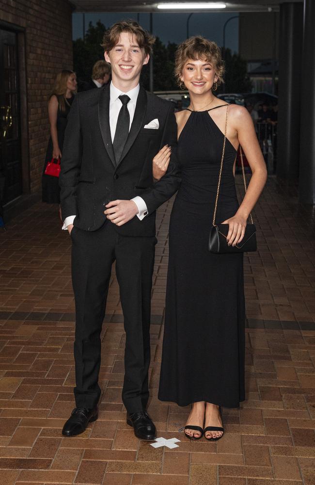 Nicholas Baulch and partner Olivine Murphy at Toowoomba Grammar School formal at Rumours International, Wednesday, November 13, 2024. Picture: Kevin Farmer