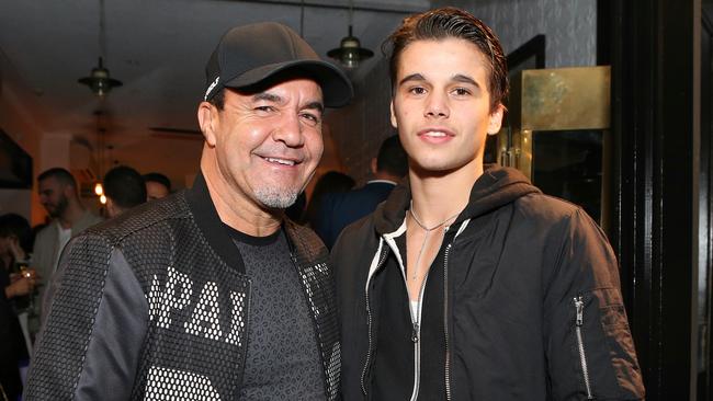Jeff Fenech and and his young prospect Brock Jarvis. Picture: Julie Kiriacoudis