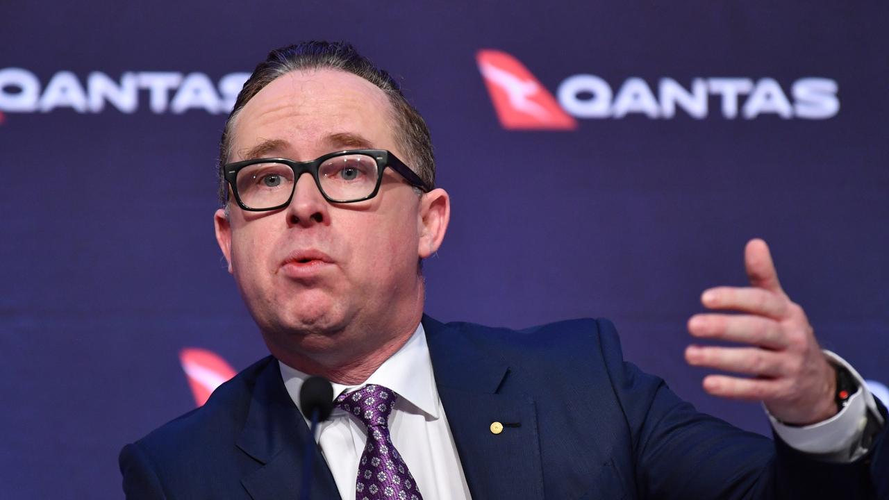 Qantas Group CEO Alan Joyce was laughing all the way to the bank last year. Picture: AAP Image/Dean Lewins