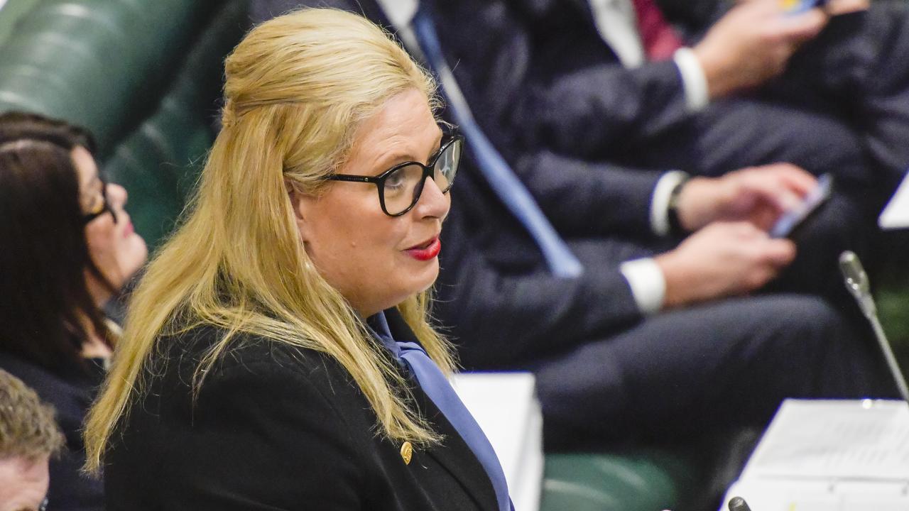 Child Protection Minister Katrine Hildyard in parliament. Picture: NewsWire / Roy VanDerVegt