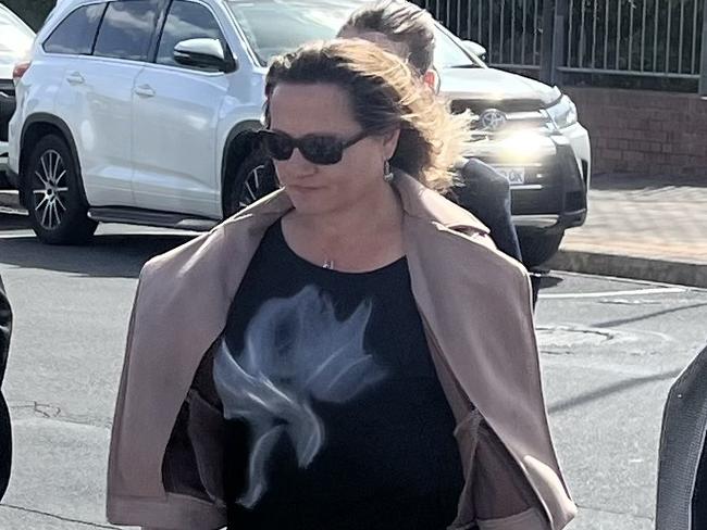 Rosemary Gamble leaving the Devonport Magistrates Court. Picture: Simon McGuire