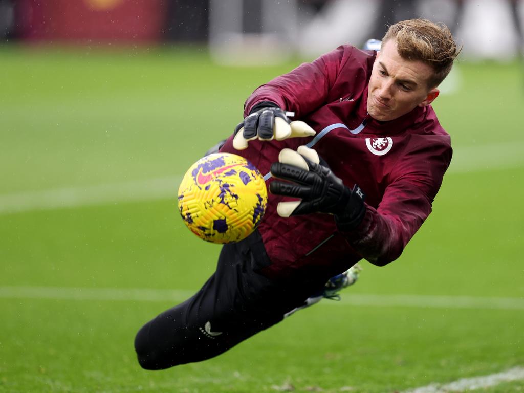 Joe Gauci is working hard to make an impression at Aston Villa. Picture: Catherine Ivill/Getty Images