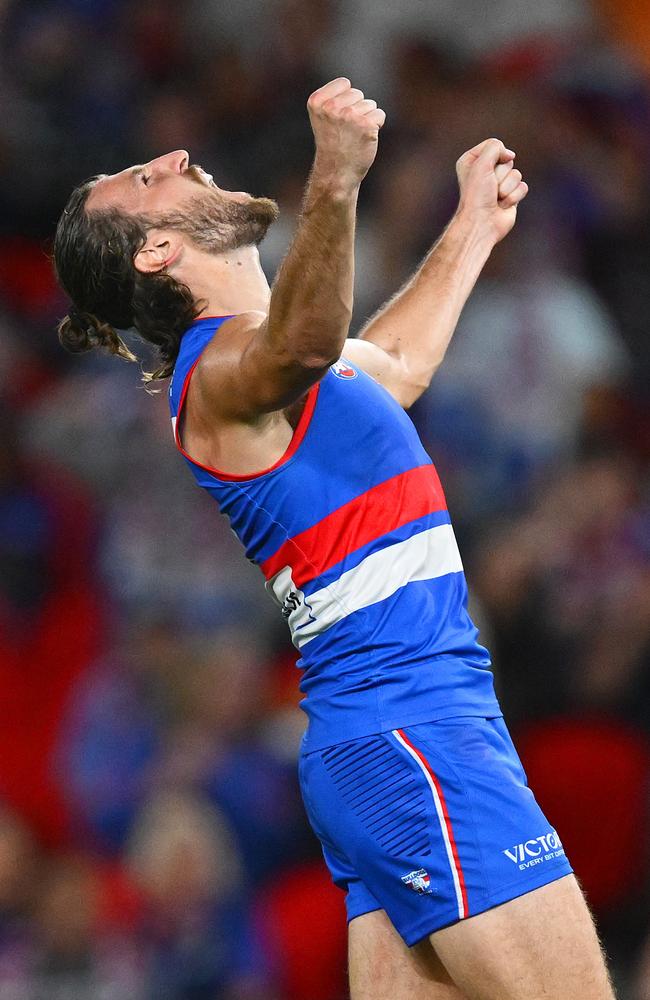 Marcus Bontempelli was huge in his return. Picture: Quinn Rooney/Getty Images