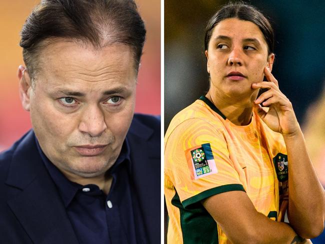 Pictured Mark Bosnich left and Sam Kerr right.