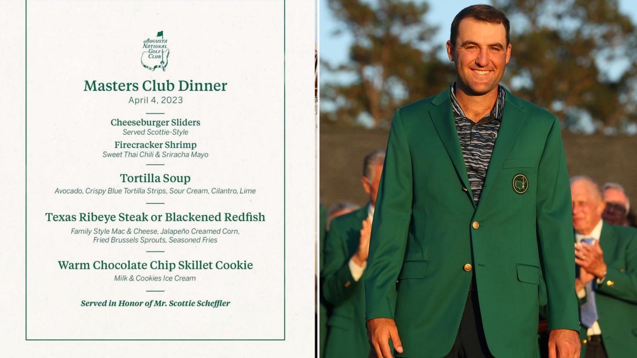Golf news 2023: Scottie Scheffler Masters menu, what’s on it, what is ...