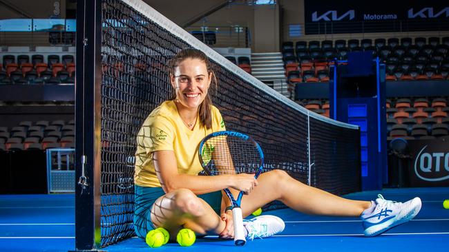 Billie Jean Cup coming to Brisbane - No.1 Australian female tennis player Kim Birrell at Pat Rafter Arena.Picture: Nigel Hallett