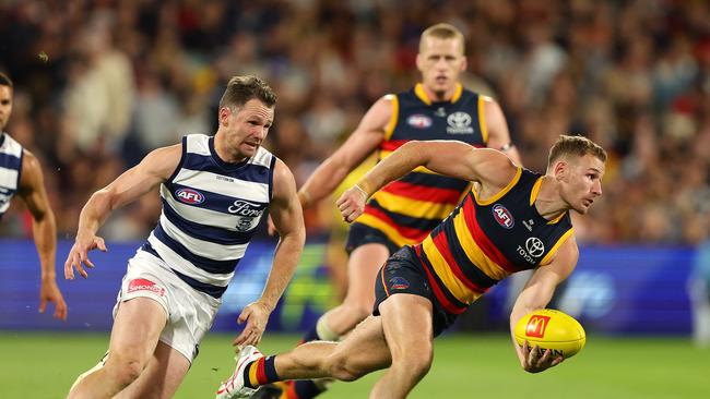 Patrick Dangerfield appears set for a stint on the sidelines. Picture: Sarah Reed/AFL Photos via Getty Images